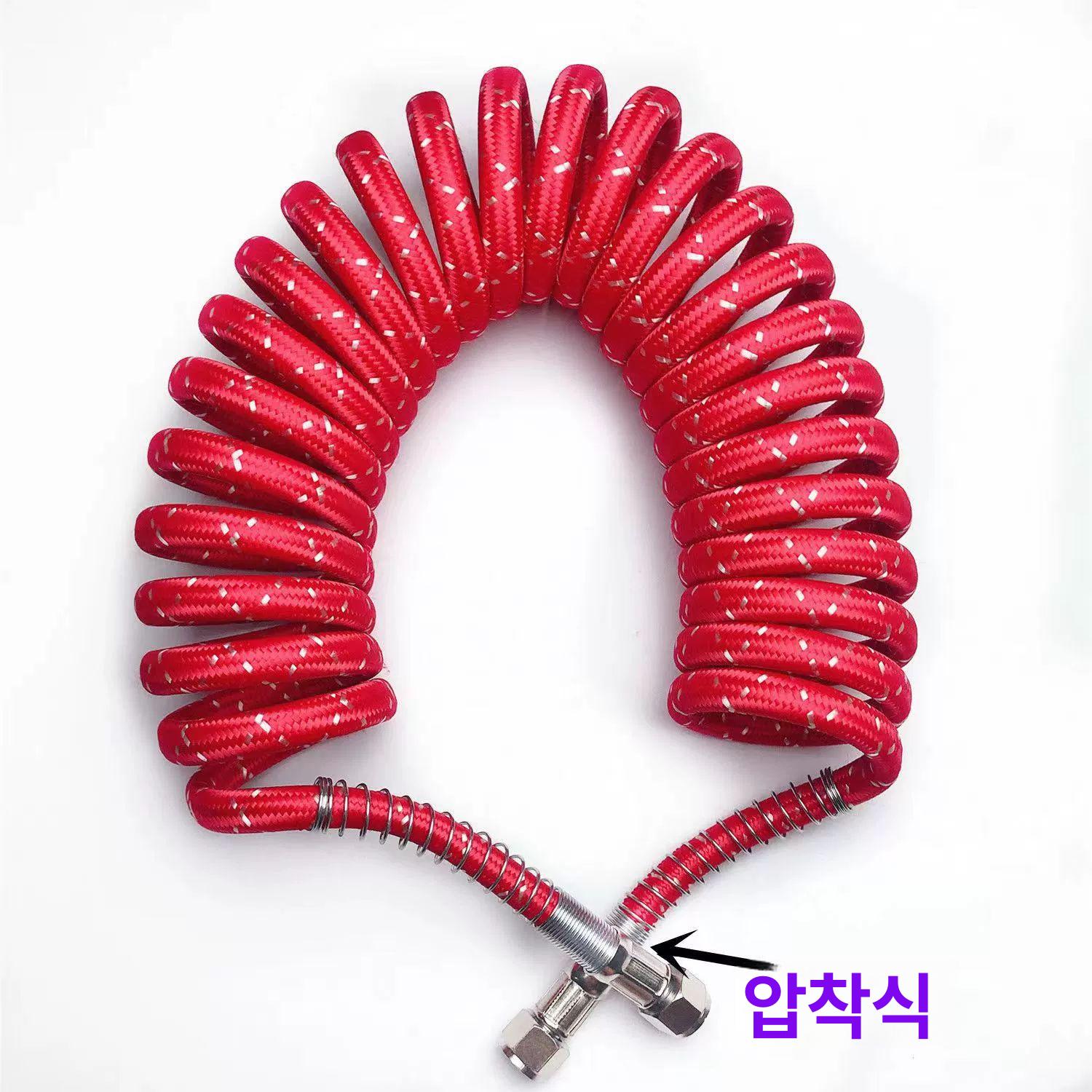 콤프레샤 에어호스 추레라 트레일러 연결관 블랙 내압 방폭 9m 빨간머리 - 상세 이미지 3