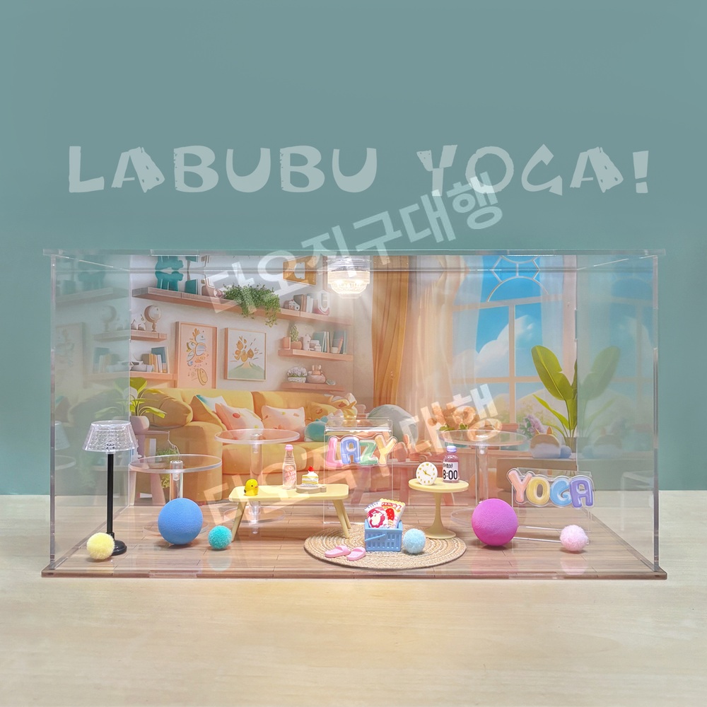 라부부진열장 장식장 투명 수납함 쇼케이스 보관함 디스플레이 피규어 진열대 보관 - 상세 이미지 2