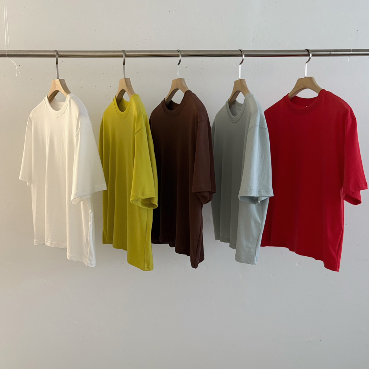 [일부당일] 바스켓 프레즐티 레이어드 팔뚝커버 기본 반팔티 (5c)