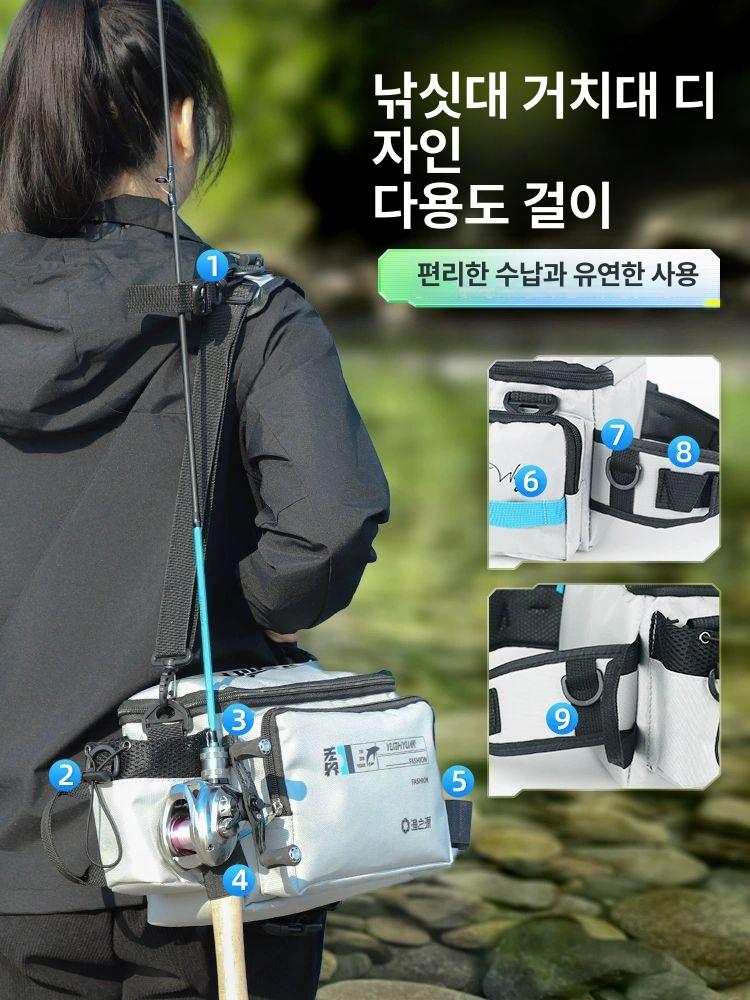 낚시 가방 루어 백 야외 선상 휴대용 수납력 경량 휴대용 소형 노출 가방 - 상세 이미지 3