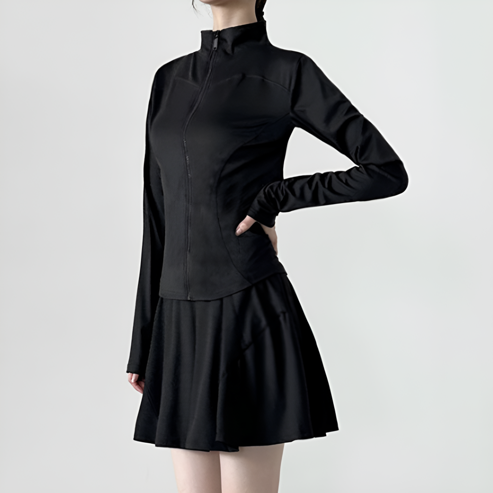 여자러닝복 여성 러닝복 런닝복 세트 집업자켓 투인원 스커트 세트