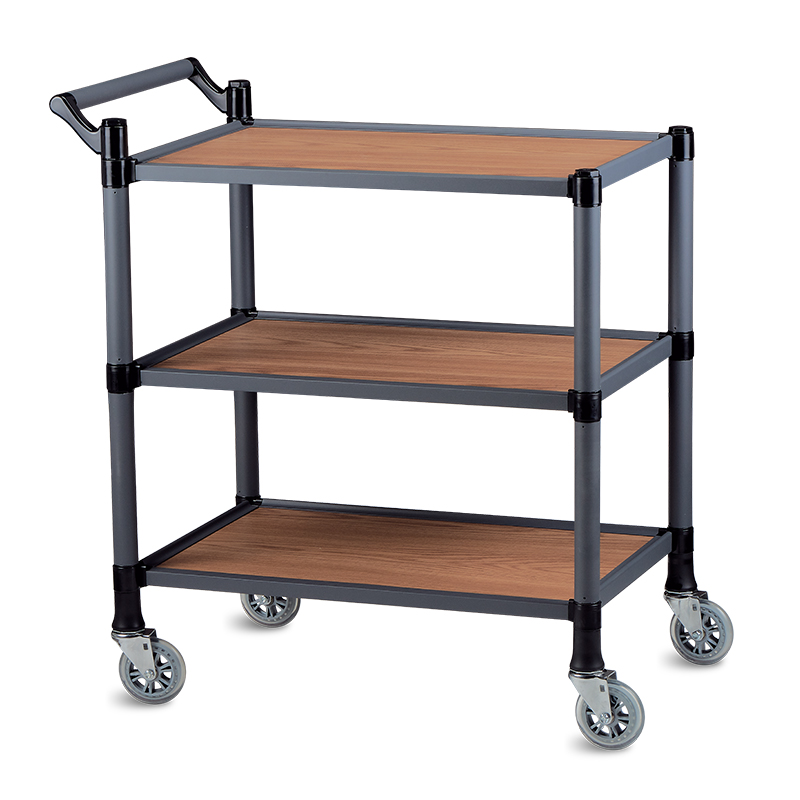 월드센스 서빙카트 식당카트 업소용 우드 프리미엄 3단 중 네츄럴오크
