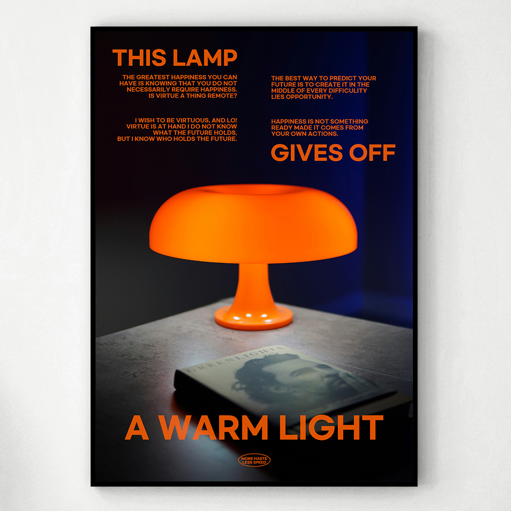 아트포스터 미드센츄리 포스터 액자 사진 Lamp I A4 - 상품 이미지
