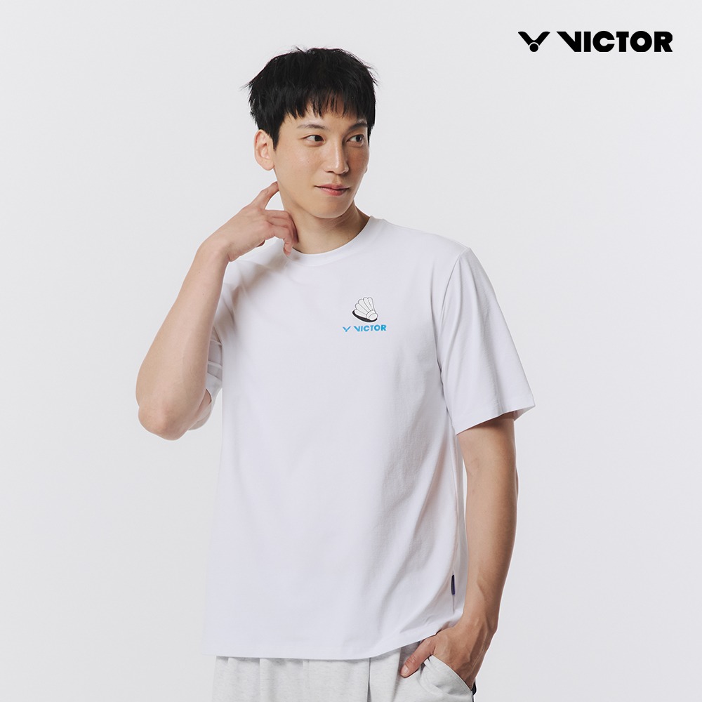 빅터 배드민턴복 배드민턴의류 남여공용 오버핏 반팔 티셔츠 VT25CTO208U - 메인 이미지