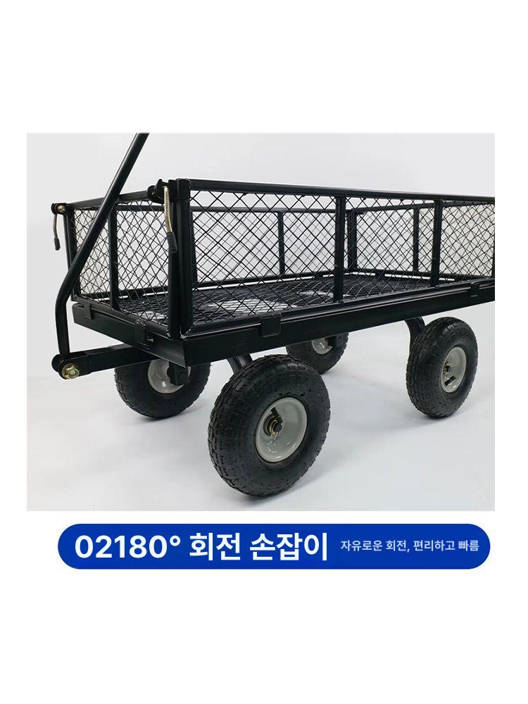 농사용 수레 철제 대형 대용량 접이식 운반 폴딩 캠핑장 A형 정상하중200kg 중량19kg - 상세 이미지 3