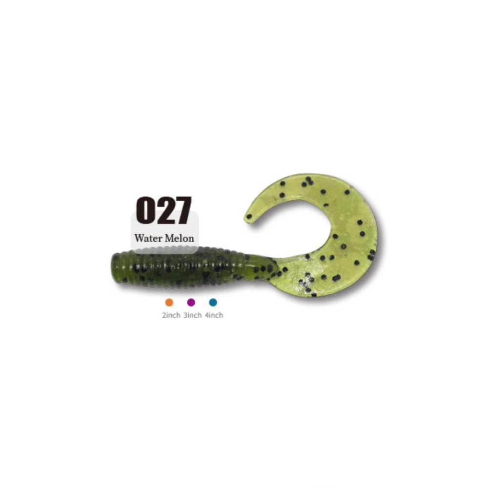 캣츠크로우 씨그럽 우럭웜 광어캐스팅 배스웜 027 워터멜론, 7.6cm(3인치) - 상세 이미지 2