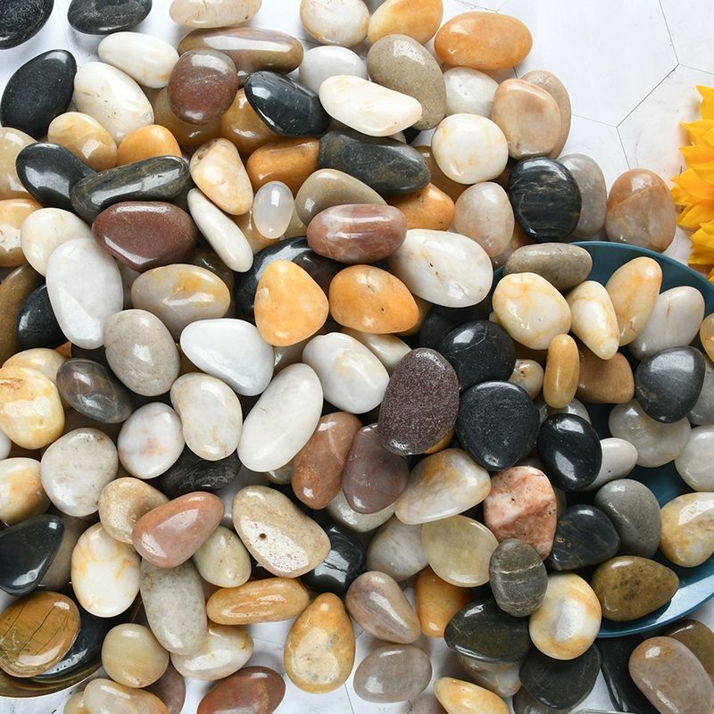 앞마당 인테리어 자갈돌 색깔돌 색돌 블랙돌 조약돌 오색 정밀 4-6cm 25.0kg - 상세 이미지 3
