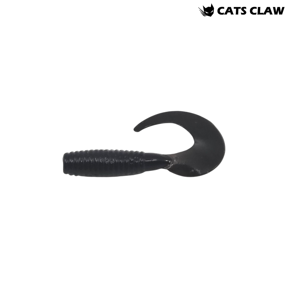 캣츠크로우 씨그럽 우럭웜 광어캐스팅 배스웜 006 블랙, 5cm(2인치) - 메인 이미지