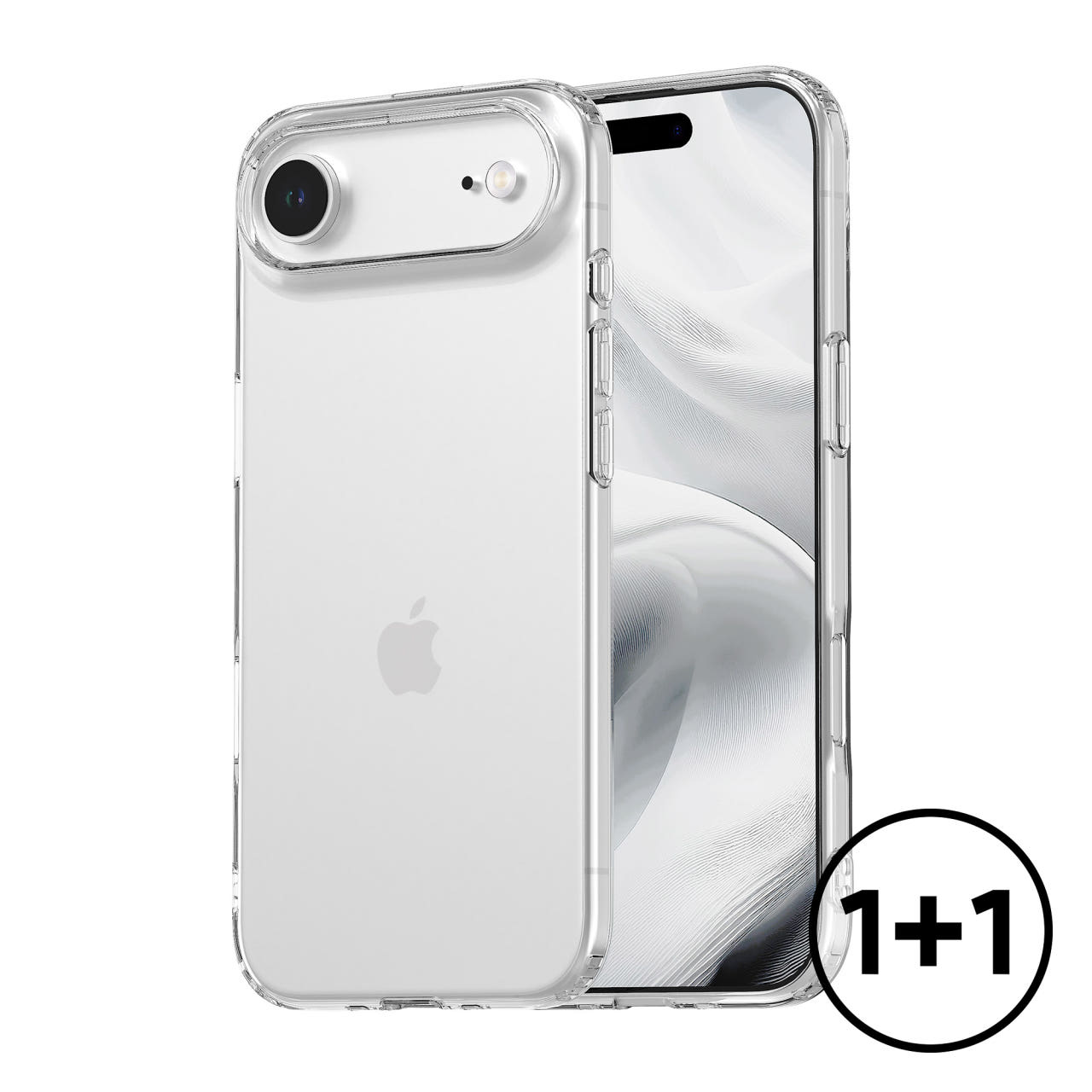 모란카노 슬라임 클리어 젤리 1+1 슬림 케이스 투명, 아이폰17 에어