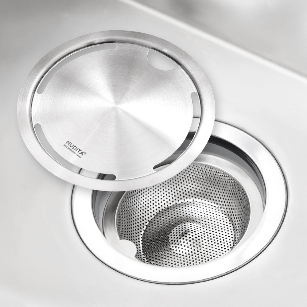무디타 304 스텐 탈수기호환 배수구망 & 커버 세트 / 싱크대덮개 싱크대거름망