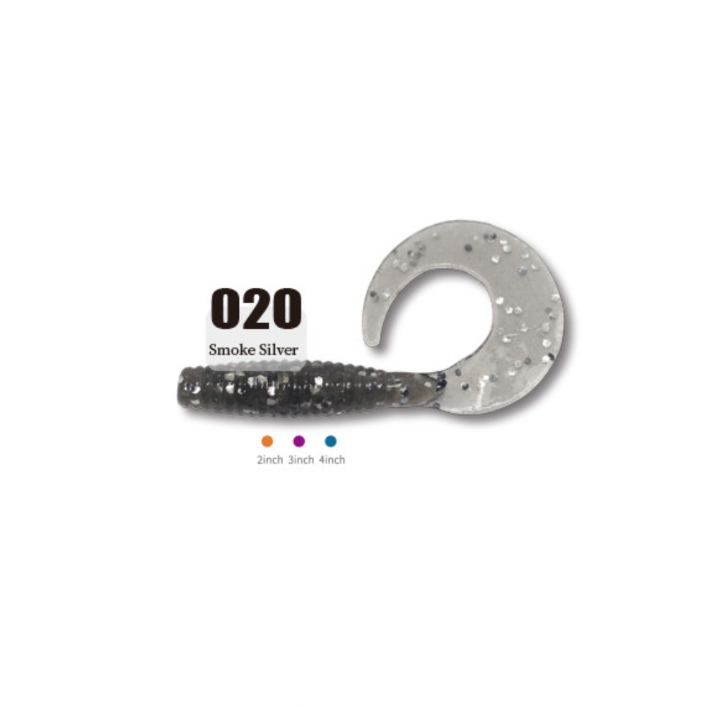 캣츠크로우 씨그럽 우럭웜 광어캐스팅 배스웜 020 스모크 실버, 7.6cm(3인치) - 상세 이미지 2