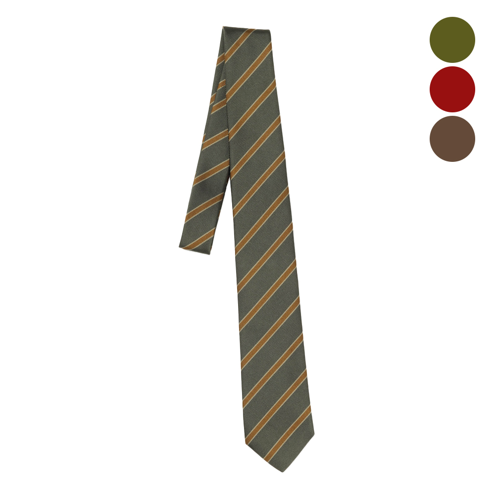 오라리 우먼즈 넥타이 SILK STRIPE TIE - 메인 이미지
