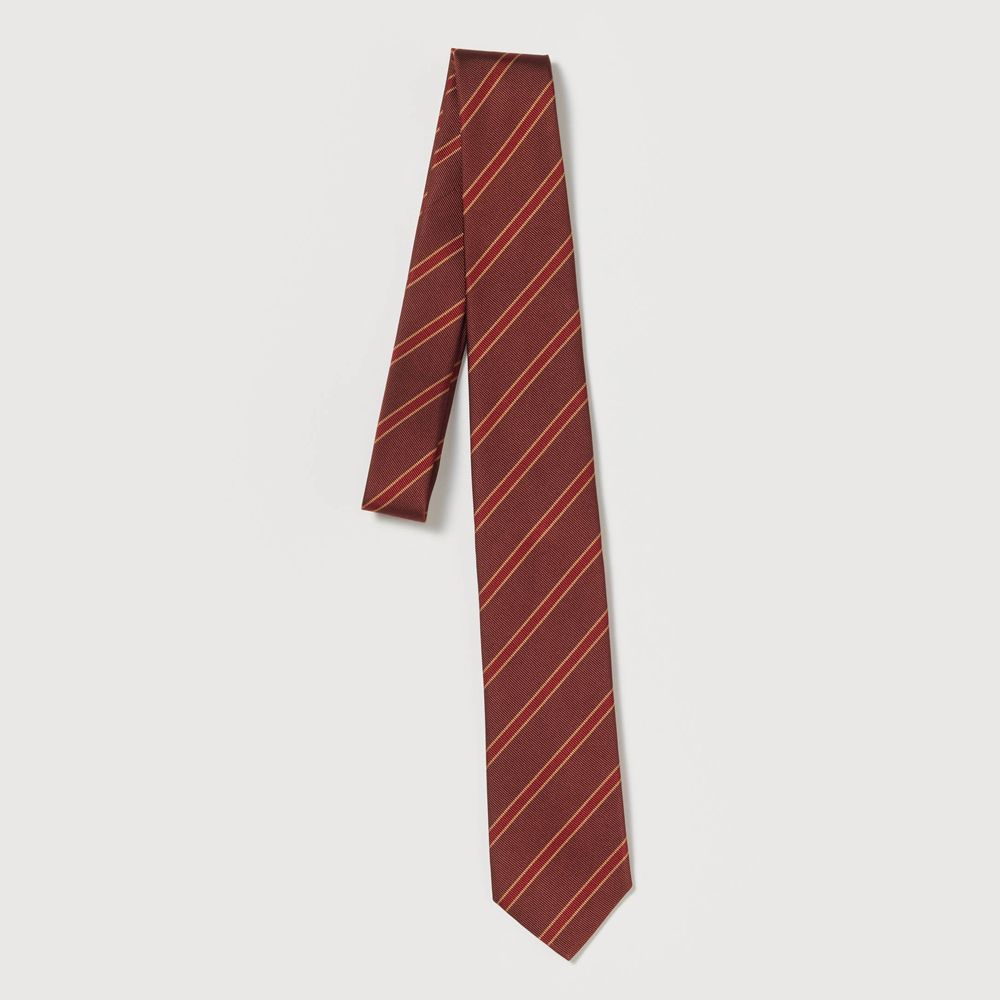 오라리 우먼즈 넥타이 SILK STRIPE TIE - 상세 이미지 3