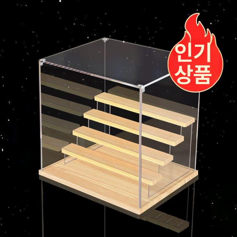투명 아크릴 피규어 진열대 정리함 보관함 전시 전시장 특가 2열 계단식 3단 파노라마 수납함 - 상세 이미지 2