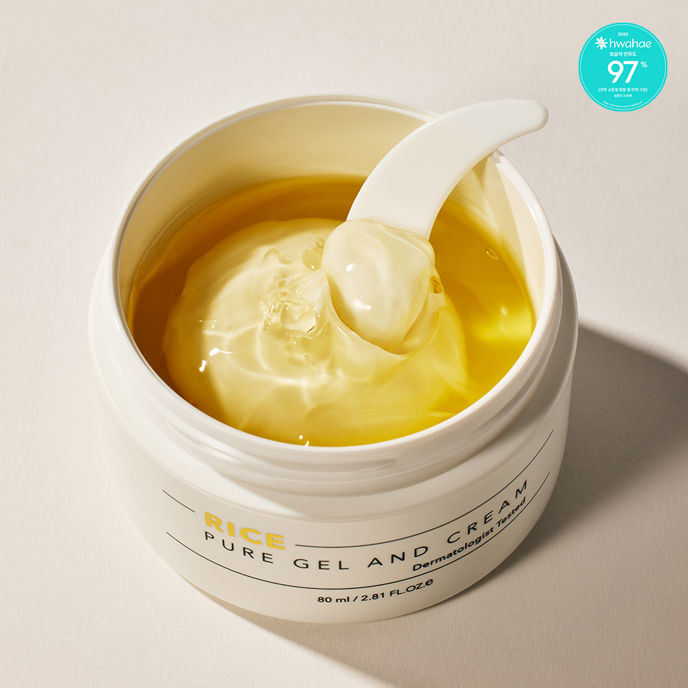 땡큐파머 강화 교동쌀 맑음 젤 안에 크림 80ml / 대용량 듀얼 크림 탄력 영양 수분 크림 - 상품 이미지