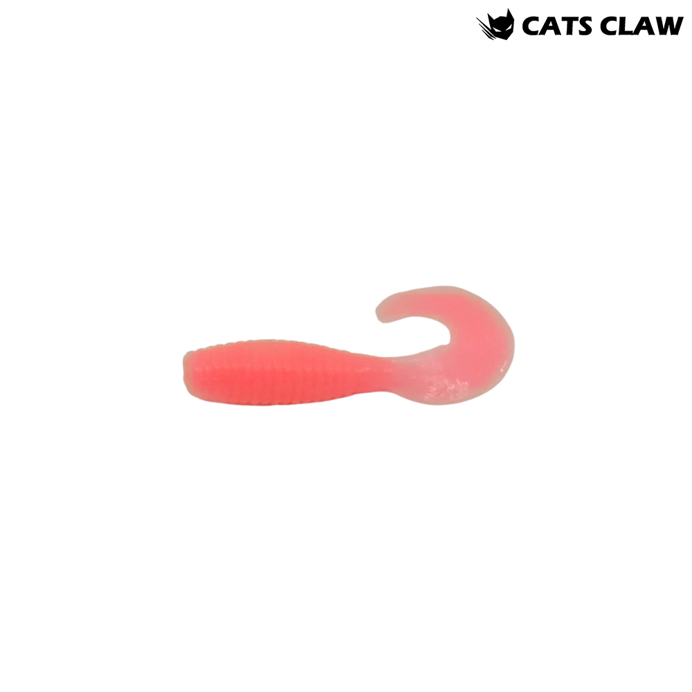 캣츠크로우 씨그럽 우럭웜 광어캐스팅 배스웜 037 핑크 글로우, 4.3cm(1.7인치) - 메인 이미지