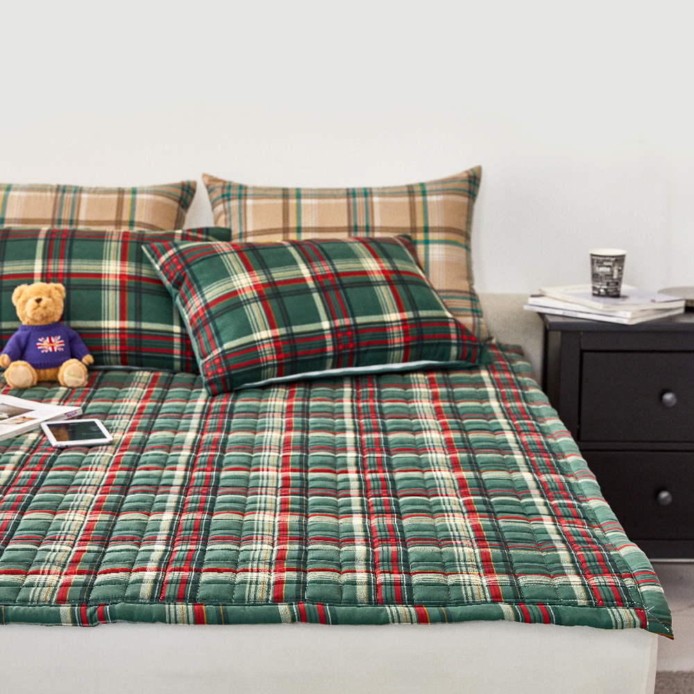 체크 먼지없는 기숙사이불 슈퍼싱글 사계절 기숙사 이불세트 SS