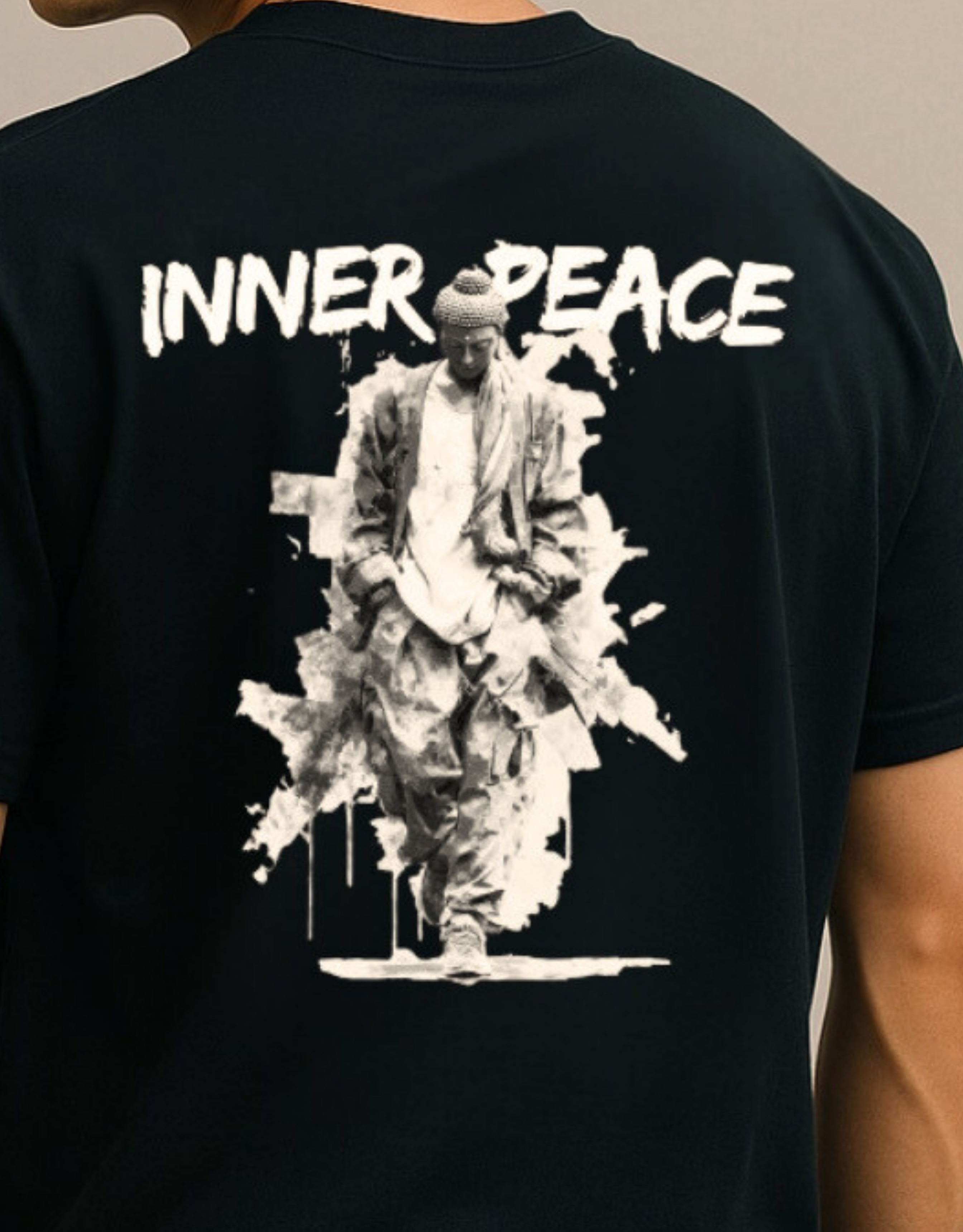 니르바나 이너피스 Inner Peace 면티셔츠 반팔티 불교박람회 티셔츠 - 상세 이미지 2