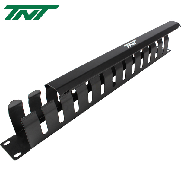 강원전자 TNT 허브랙/서버랙 케이블 매니지먼트 판넬(1U/블랙) NM-TNT69