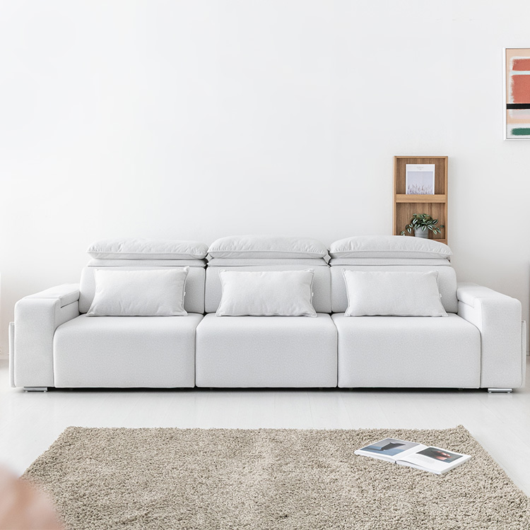 니스코 4인 전동 슬라이딩 패브릭 소파 B524 일반형 코모도 아이보리 1416.0224, 4인용