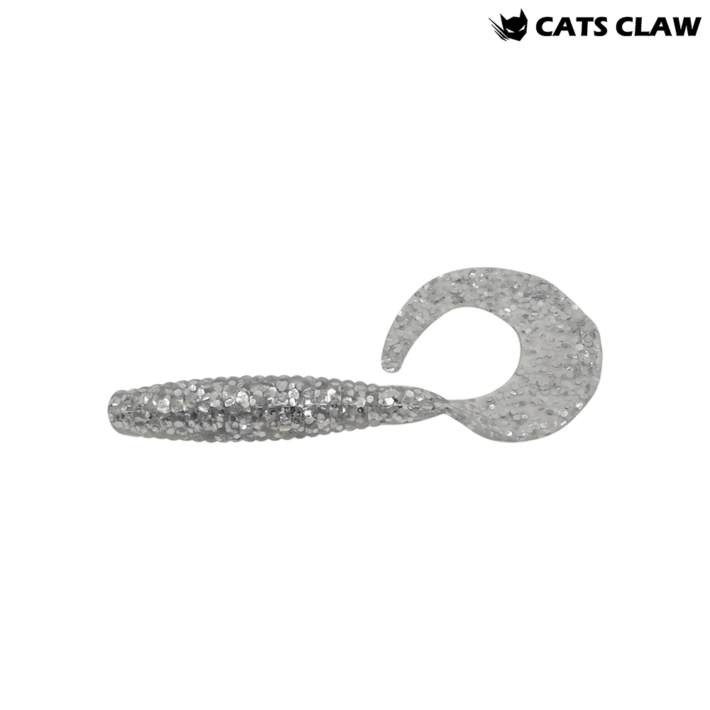 캣츠크로우 씨그럽 우럭웜 광어캐스팅 배스웜 004 실버, 10cm(4인치) - 메인 이미지