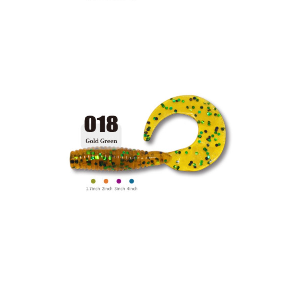 캣츠크로우 씨그럽 우럭웜 광어캐스팅 배스웜 018 골드 그린, 5cm(2인치) - 상세 이미지 2