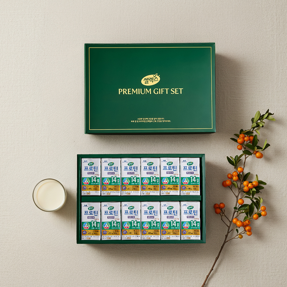 [추석 선물세트] 셀렉스 프로틴 음료 락토프리 오리지널, 190ml, 12개