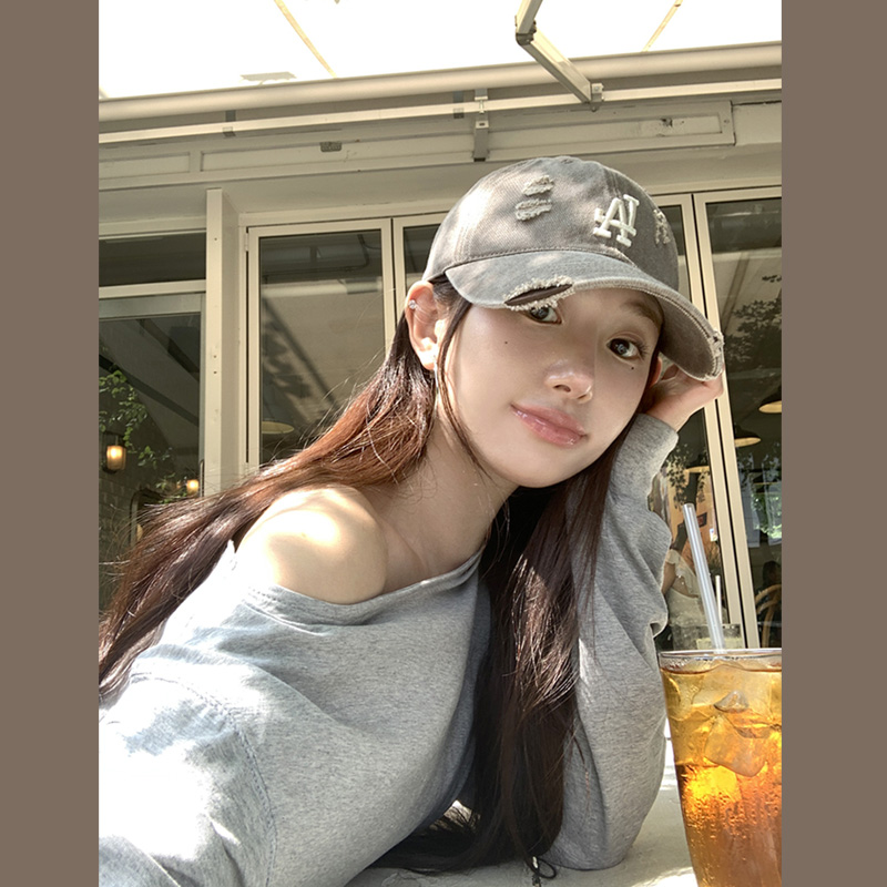 원숄더 반오프 맨투맨 데일리룩 긴팔 티셔츠 ts4701 - 상세 이미지 4