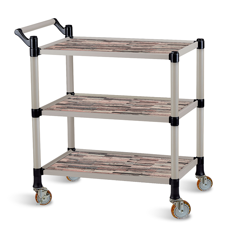 월드센스 서빙카트 식당카트 업소용 우드 일반형 3단 중 빈티지