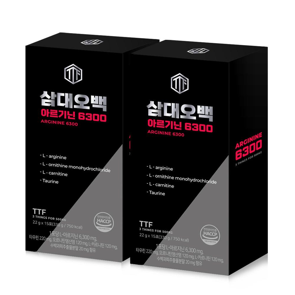 [1+1] 삼대오백 아르기닌 6300 15포, 2개