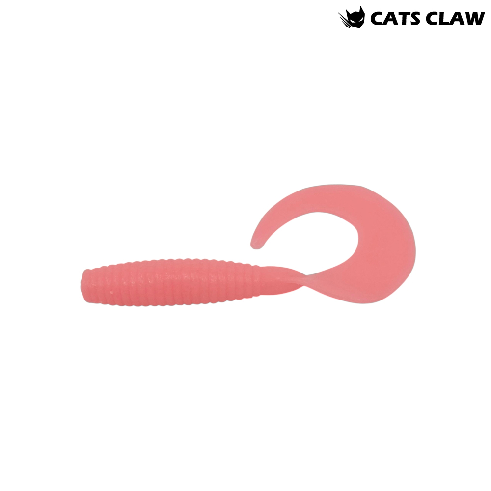 캣츠크로우 씨그럽 우럭웜 광어캐스팅 배스웜 037 핑크 글로우, 10cm(4인치) - 메인 이미지