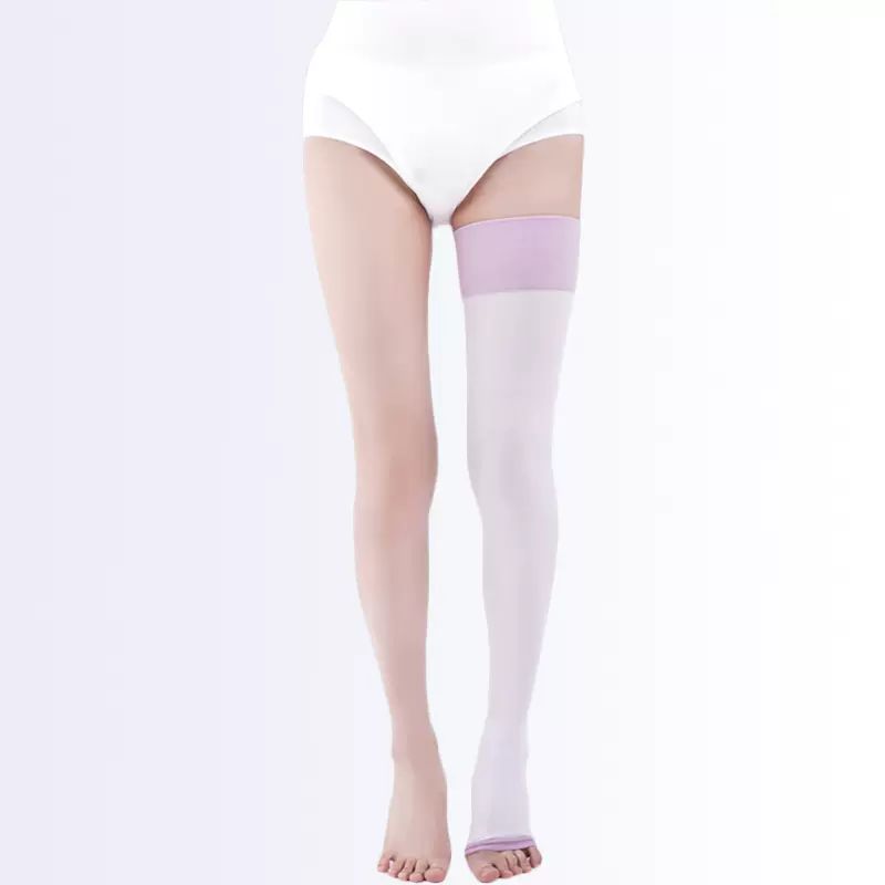 슬림워크 미각 롱 수면용 수면압박스타킹 강압 압박스타킹 뷰티풀 레그스 무릎 위 양말-오픈 토드 M-L - 상품 이미지