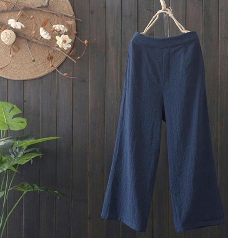 7부와이드 린넨통바지 화이트와이드팬츠 슬랙스 시원한 화이트 M 추천 45.0-55.0kg - 상세 이미지 3