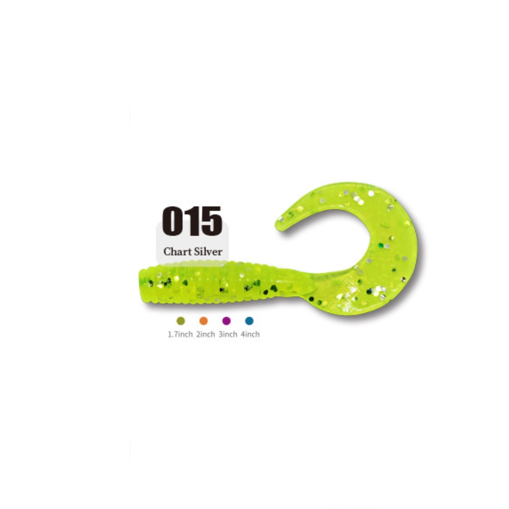 캣츠크로우 씨그럽 우럭웜 광어캐스팅 배스웜 015 차트 실버, 10cm(4인치) - 상세 이미지 2