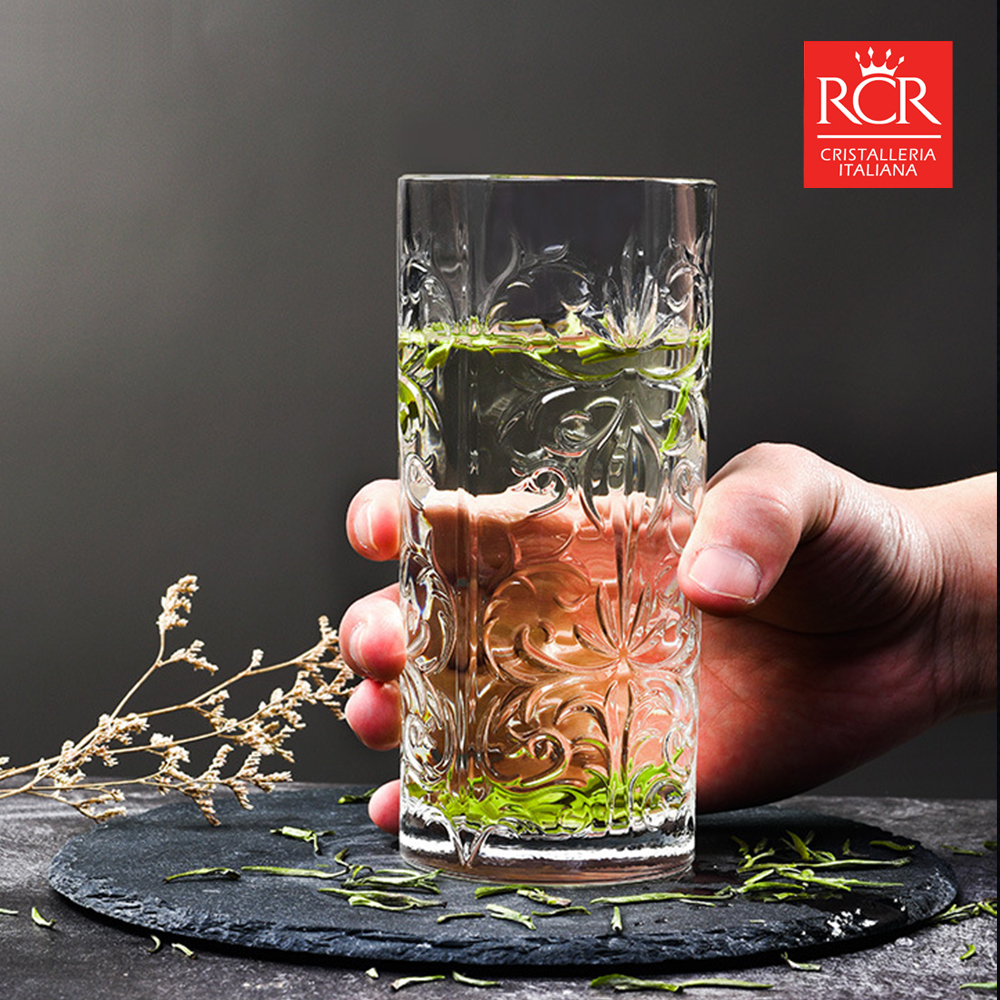 RCR 크리스탈 위스키잔 고급 술잔 선물세트 6P 370ml, 6개, 타투 하이볼잔