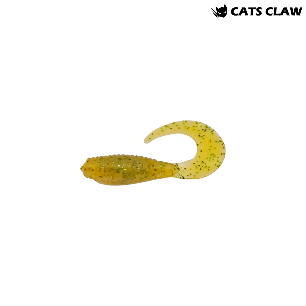 캣츠크로우 씨그럽 우럭웜 광어캐스팅 배스웜 018 골드 그린, 4.3cm(1.7인치) - 메인 이미지