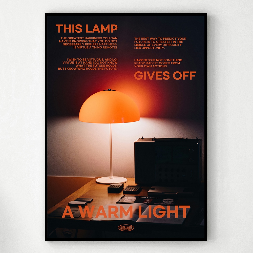 아트포스터 미드센츄리 포스터 액자 사진 Lamp E A4 - 메인 이미지