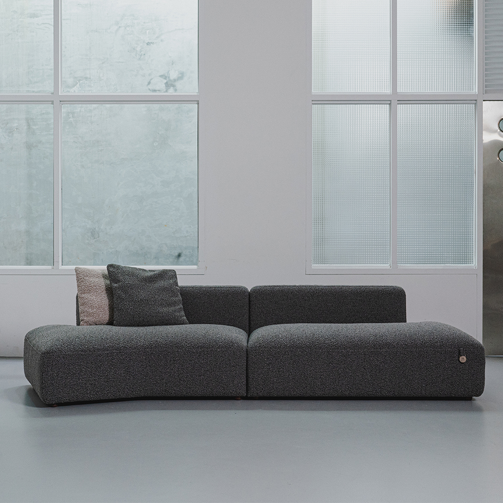 [프리덴소파] 모브 패브릭 소파 4인 소파 신혼가구 낮은 등받이