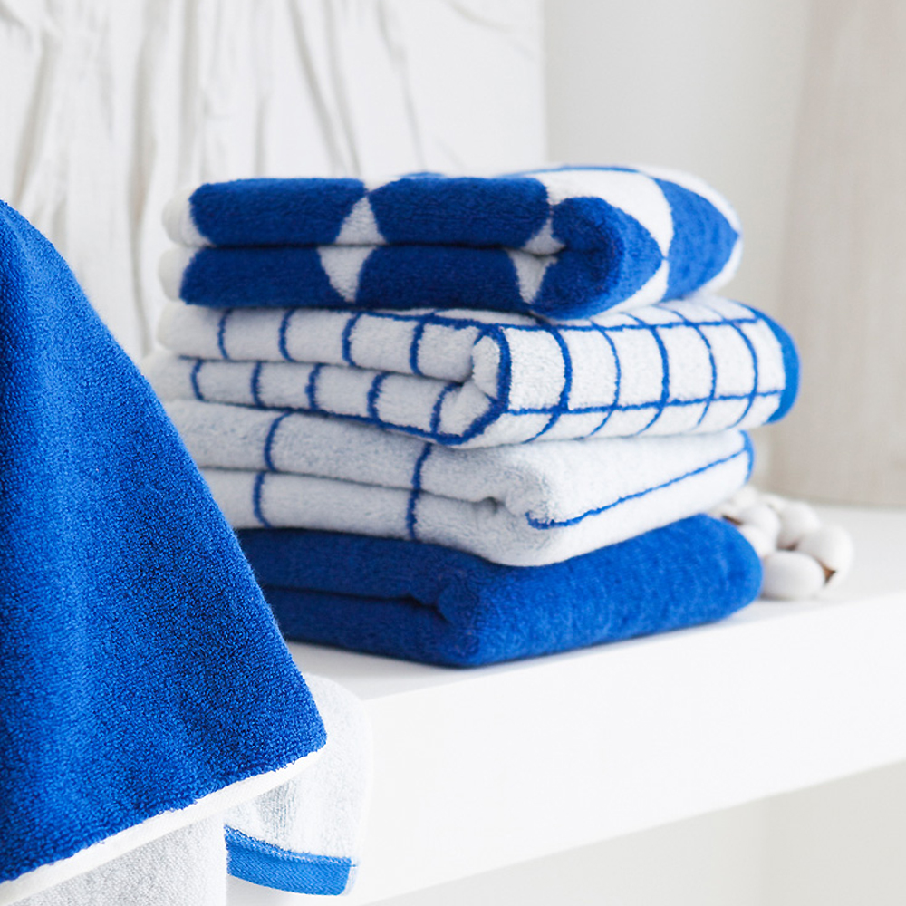 먼지없는 블루 모달수건 고급 타올 호텔수건 200g 혼합 4매세트
