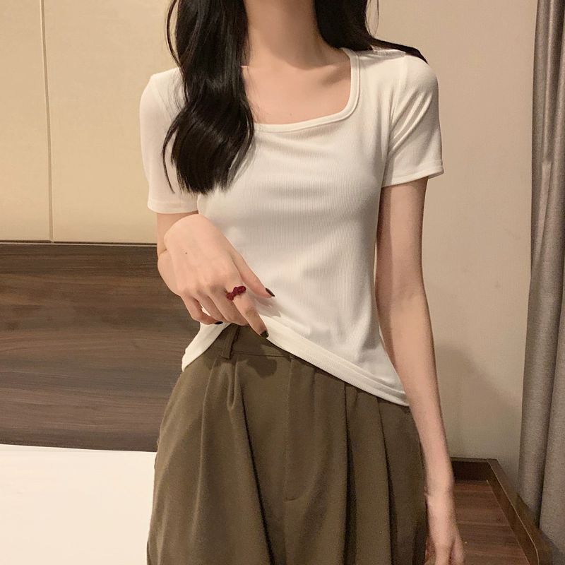 라인댄스복 댄스복 티셔츠 여성 반팔 댄스상의 블랙 프리미엄재고 S - 상세 이미지 5