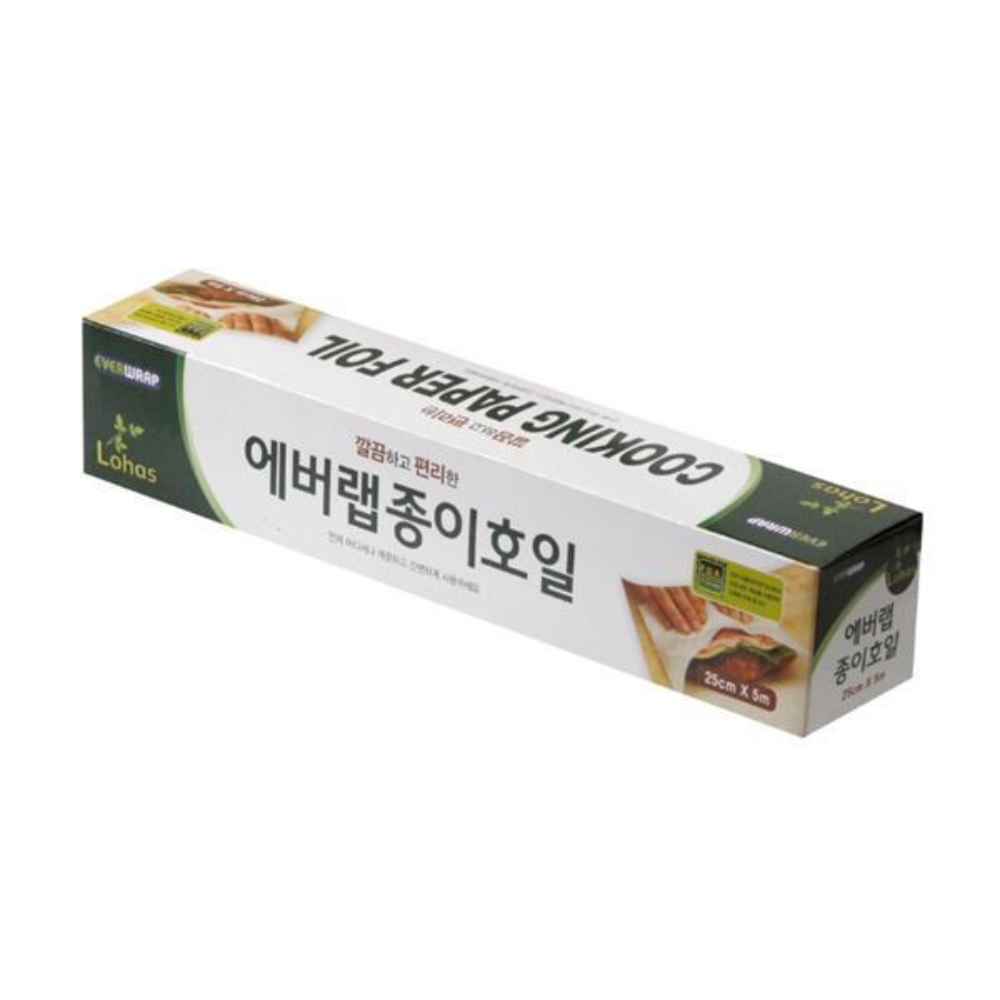 사업자용 박스상품에버랩 종이호일 25cm x 5m 50개 롤타입 쿠킹호일 크린랩 크린백 - 상세 이미지 3