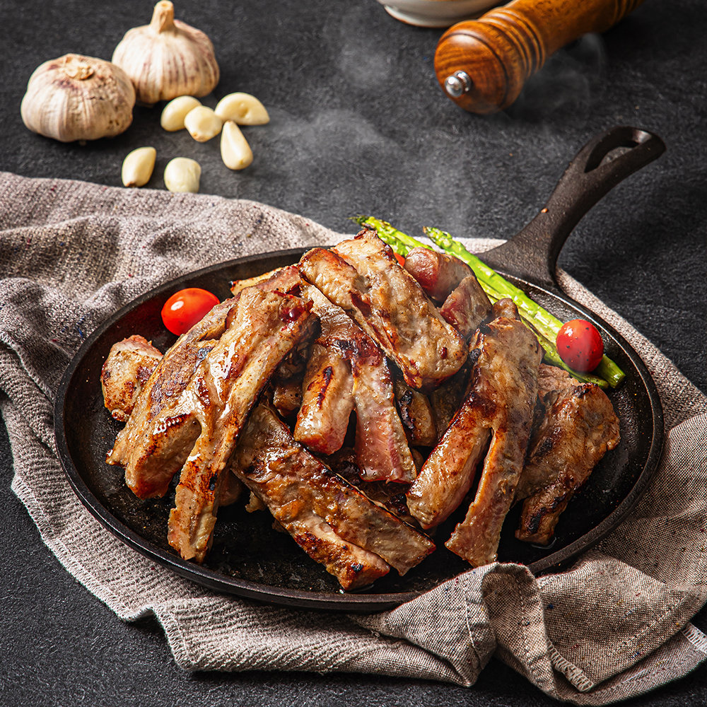 립스터 숙성 시즈닝 쪽갈비 등갈비 캠핑 바베큐 홈파티 야식 술안주 갈릭맛, 550g, 1개 - 상품 이미지