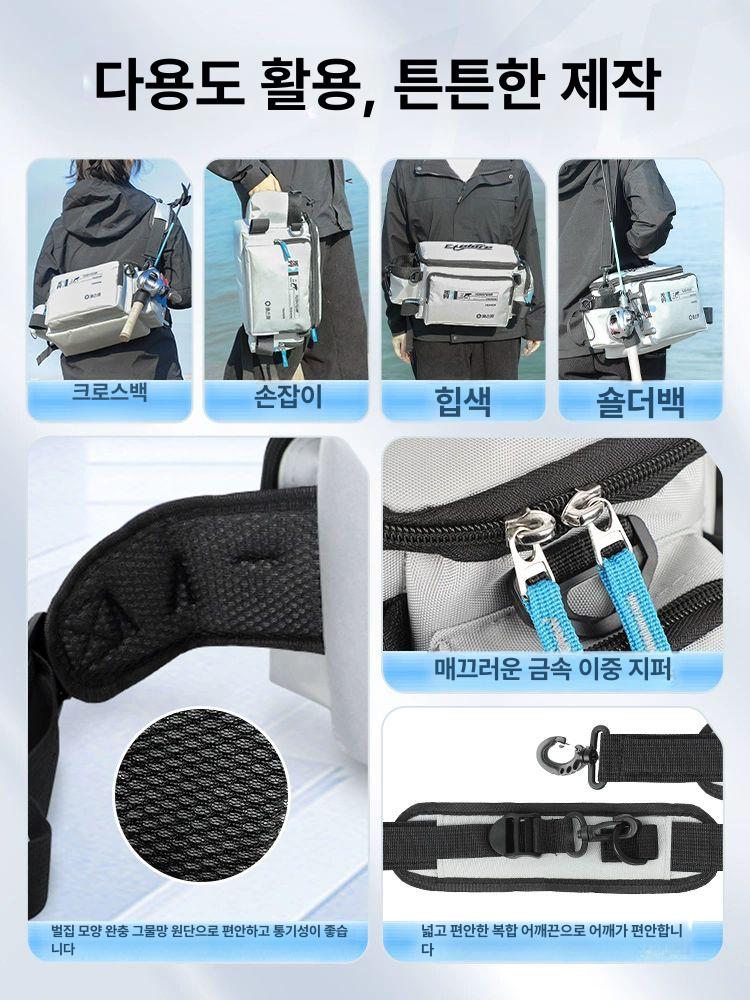 낚시 가방 루어 백 야외 선상 휴대용 수납력 경량 휴대용 소형 노출 가방 - 상세 이미지 5