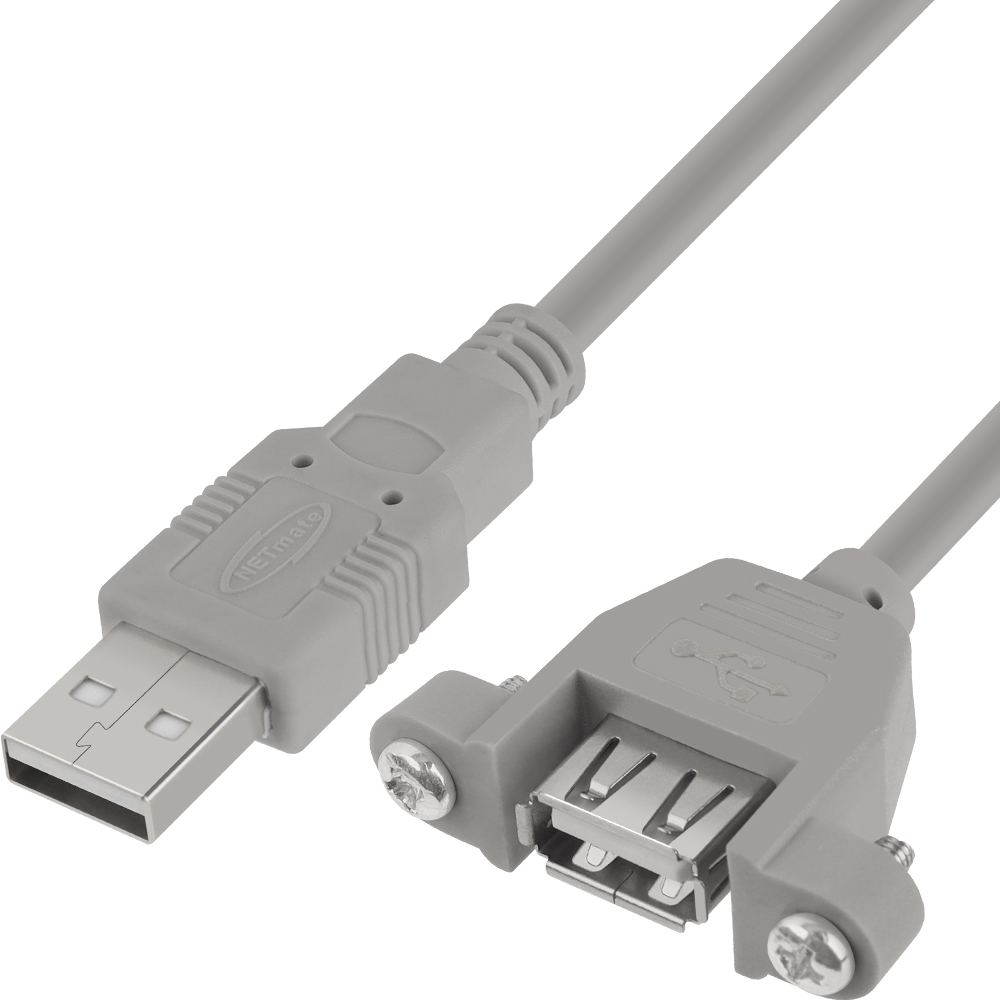강원전자 넷메이트 USB2.0 판넬형 연장 케이블 1.5m (그레이) NMC-UF215SV - 상세 이미지 2