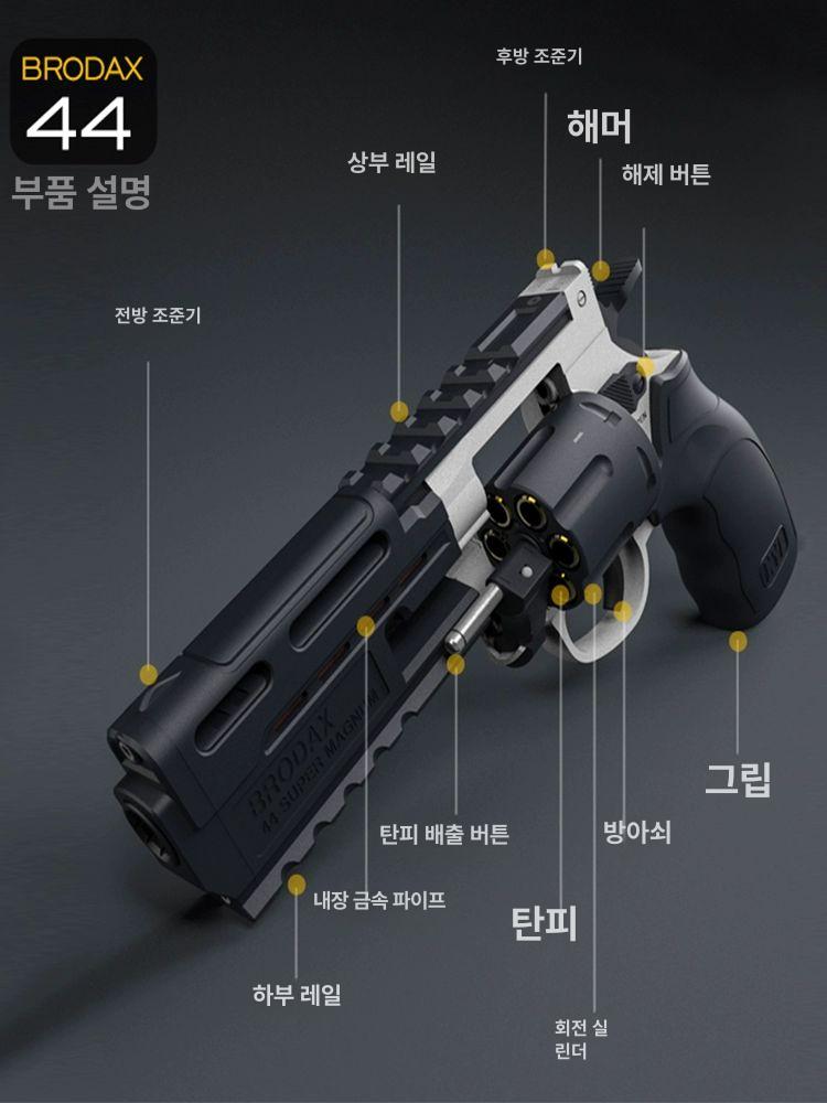 리볼버 44 슈퍼 매그넘 총 아카데미과학 핸드건 서바이벌 비비탄 샷건 BRODAX44 기프트 A 가죽 케이스 - 상세 이미지 3