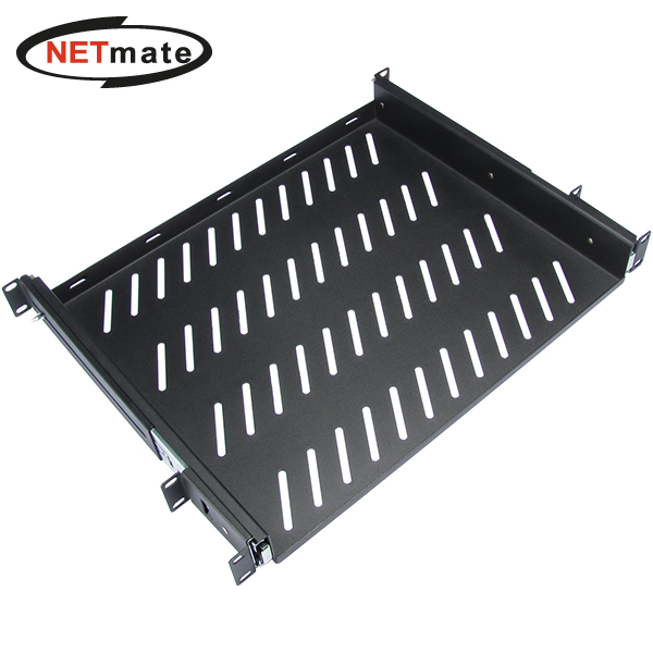강원전자 넷메이트 허브랙 슬라이딩 선반(블랙) CYSS-1UD14(Black)