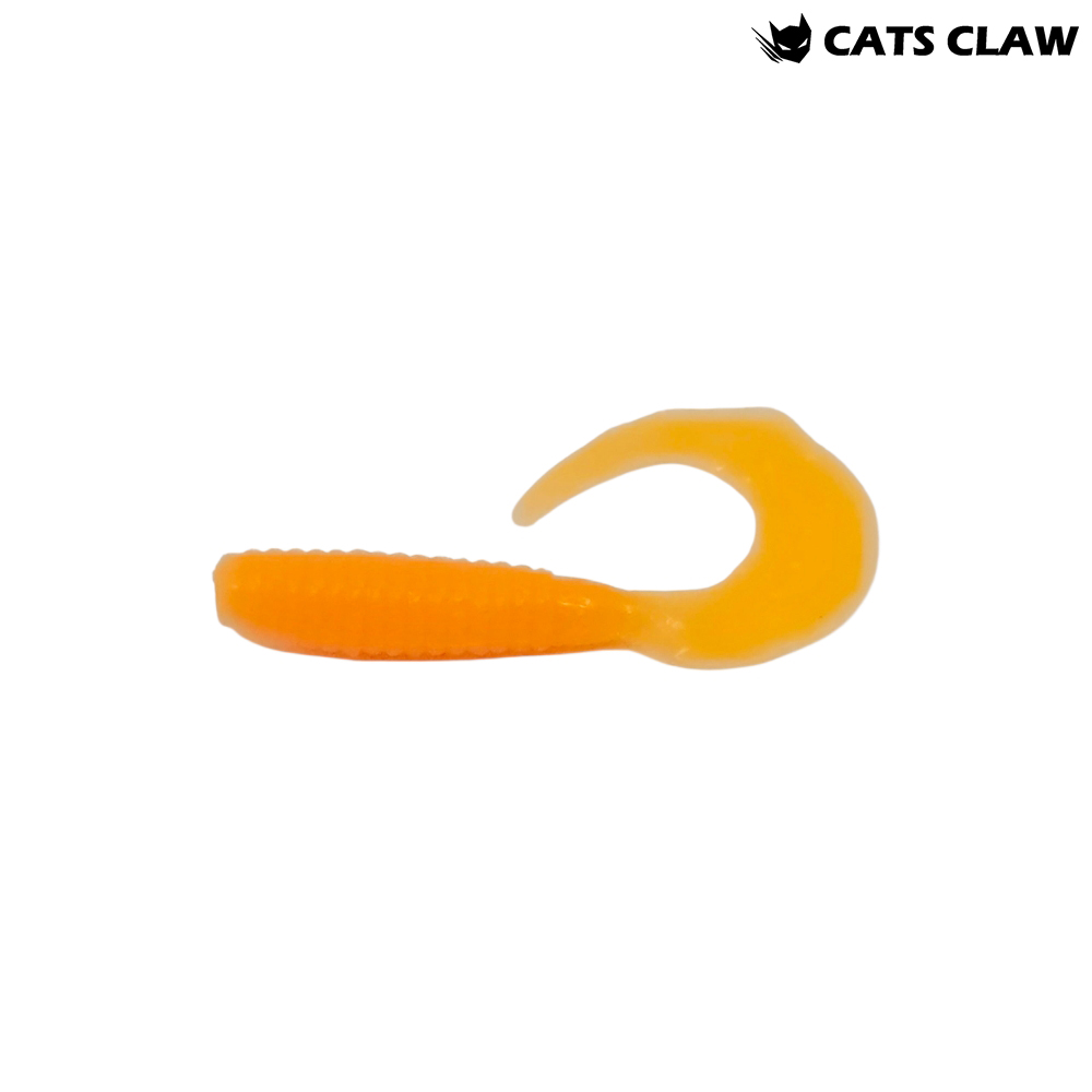 캣츠크로우 씨그럽 우럭웜 광어캐스팅 배스웜 021 오렌지, 5cm(2인치) - 메인 이미지