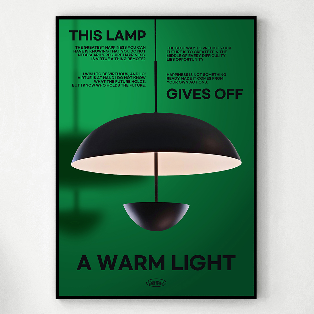 아트포스터 미드센츄리 포스터 액자 사진 Lamp C A4 - 메인 이미지