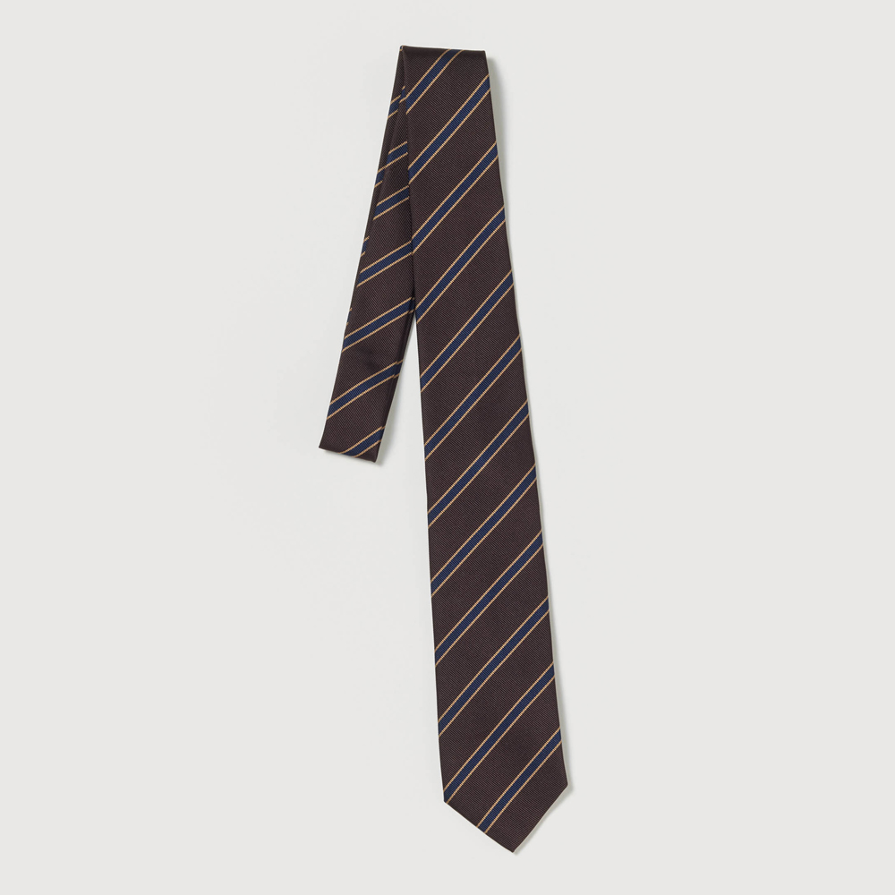 오라리 우먼즈 넥타이 SILK STRIPE TIE - 상세 이미지 2