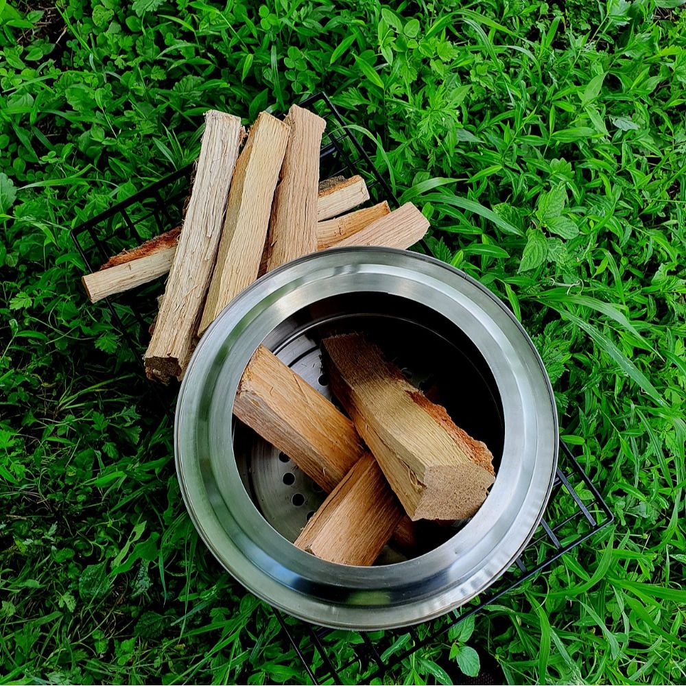 우드스토브 28 캠핑 화로대 이중연소 접이식 화로